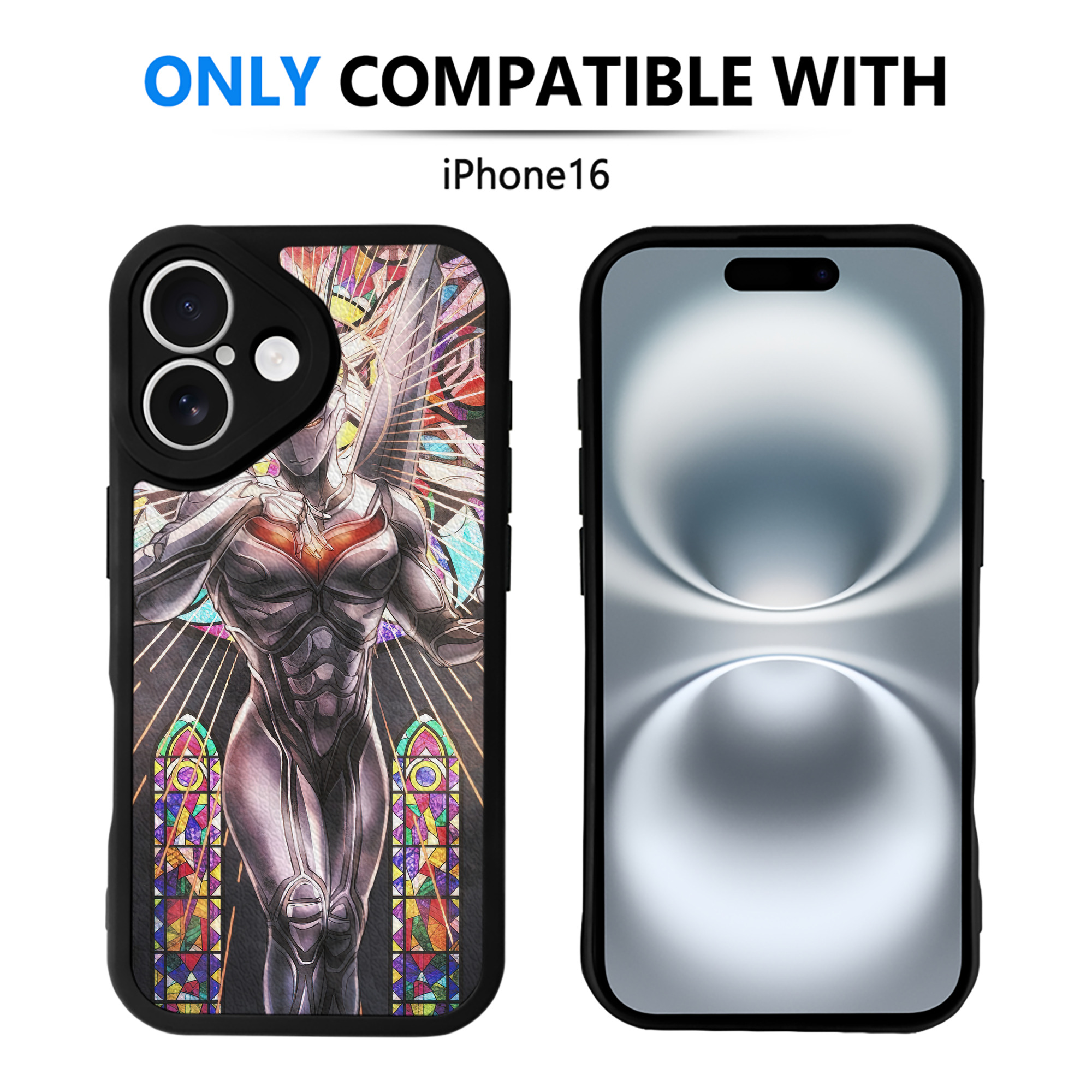 （画像用） ウルトラマン Ultraman 【iPhone 16シリーズ対応】シリコンスマホケース（レザー調） 材質：シリコン